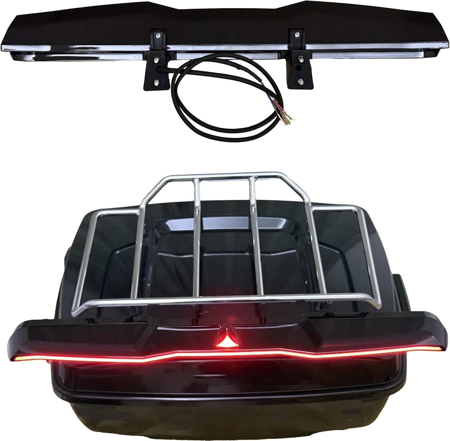 Tour Pack Top Light Bar Rear Wing LED Light Kit for Harley 2023.5-up CVO Models, Run Brake Amber Sequential Turn Signal for Harley New Touring 2024-later Street Glide,Road Glide Accessories