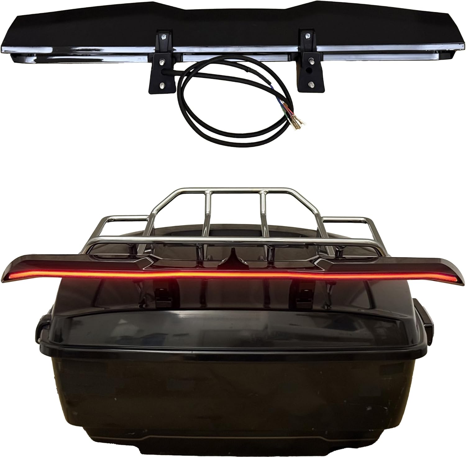 Tour Pack Top Light Bar Rear Wing LED Light Kit for Harley 2023.5-up CVO Models, Run Brake Amber Sequential Turn Signal for Harley New Touring 2024-later Street Glide,Road Glide Accessories