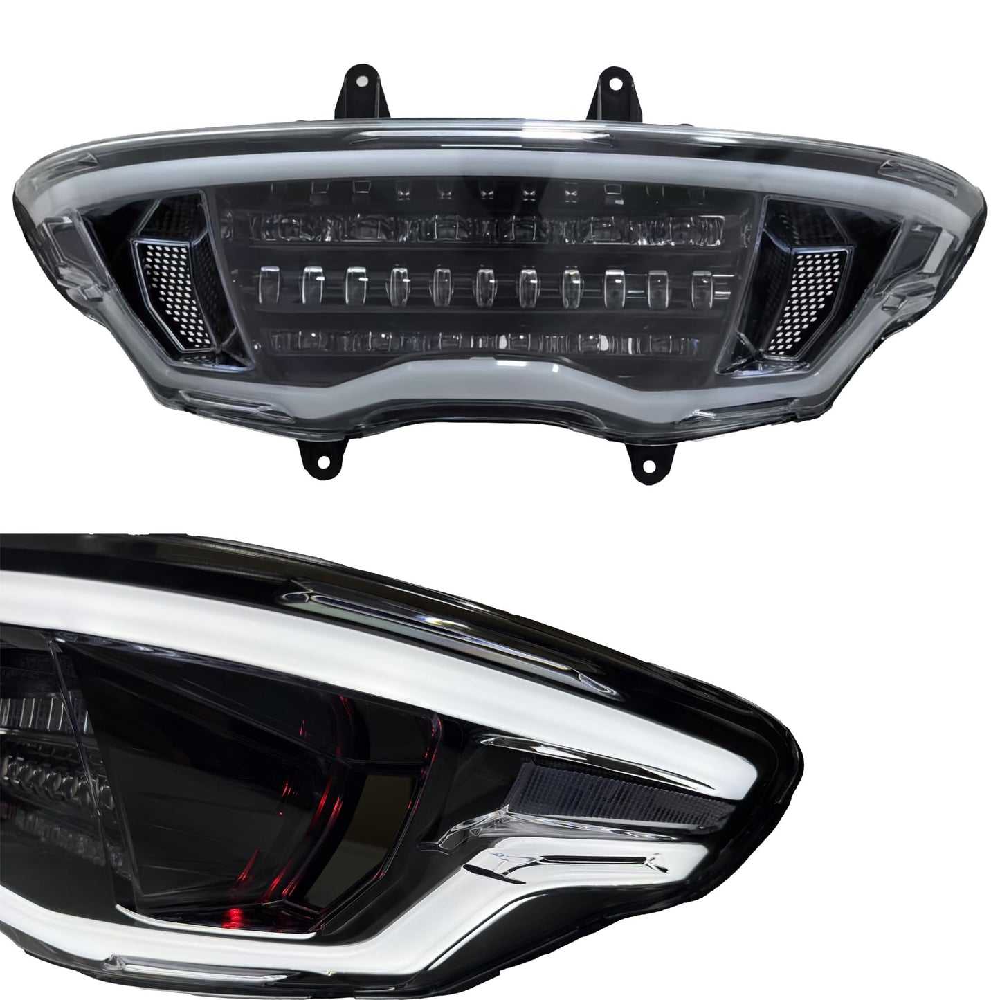 Matrix-Style LED Headlight for Harley 2023.5-up CVO Road Glide 2024-up Road Glide and FLTRXSTSE 2025 RR 131 （Blue Backlight
