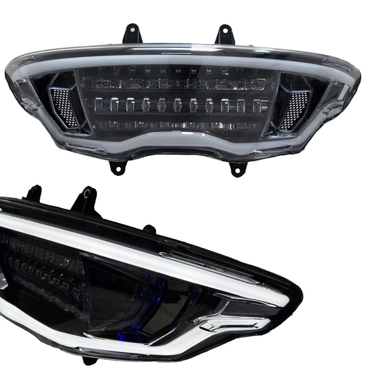 Matrix-Style LED Headlight for Harley 2023.5-up CVO Road Glide 2024-up Road Glide and FLTRXSTSE 2025 RR 131 （Blue Backlight