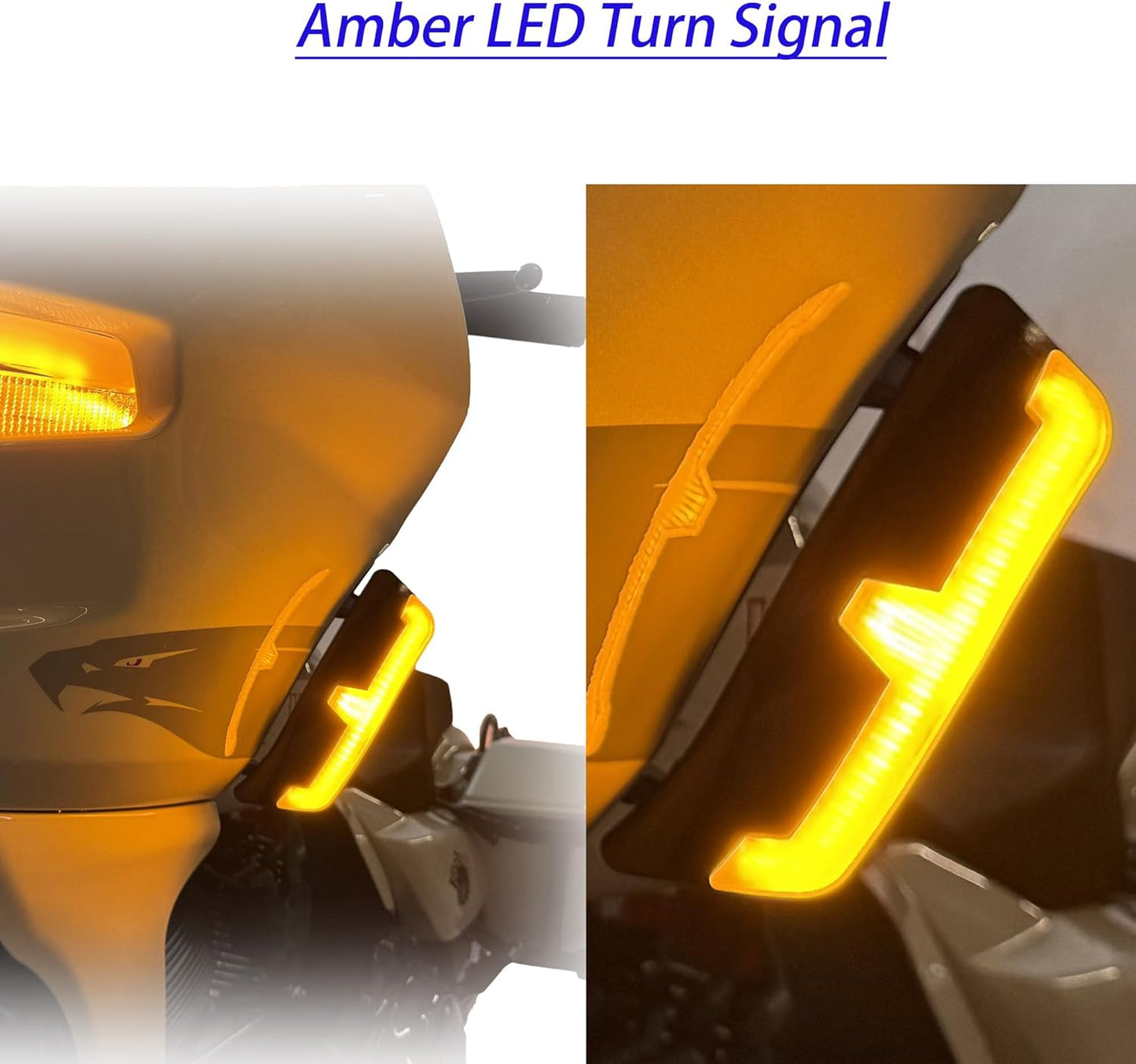 Adjustable Spoiler Windshield Deflectors with LED Lights for Harley 2023-2025 CVO Road Glide 2024-up Road Glide and CVO Road Glide ST CVO RR 131,Plug and Play,Smoked Lens