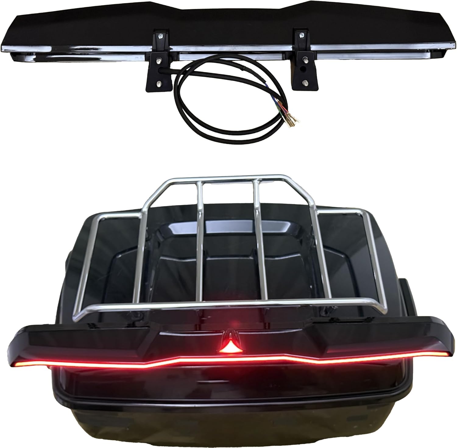 Tour Pack Top Light Bar Rear Wing LED Light Kit for Harley 2023.5-up CVO Models, Run Brake Amber Sequential Turn Signal for Harley New Touring 2024-later Street Glide,Road Glide Accessories