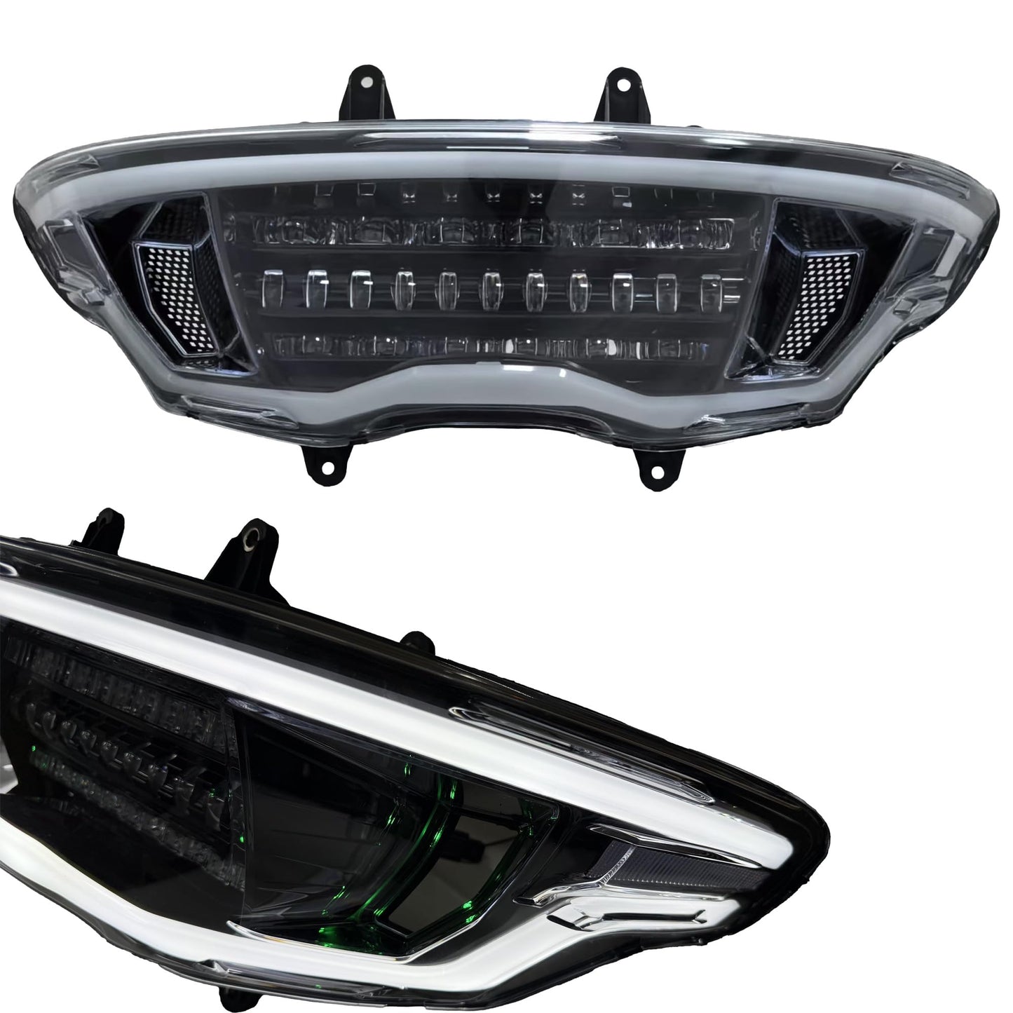 Matrix-Style LED Headlight for Harley 2023.5-up CVO Road Glide 2024-up Road Glide and FLTRXSTSE 2025 RR 131 （Blue Backlight