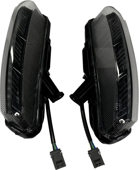 Matrix-Style LED Fog Lamps, Auxiliary Lights with DRL&Turn Signals for 23.5-later CVO Models 2024-up Road Glide Street Glide added new Fairing Lowers Accessories (DRL&TURN SIGNAL)