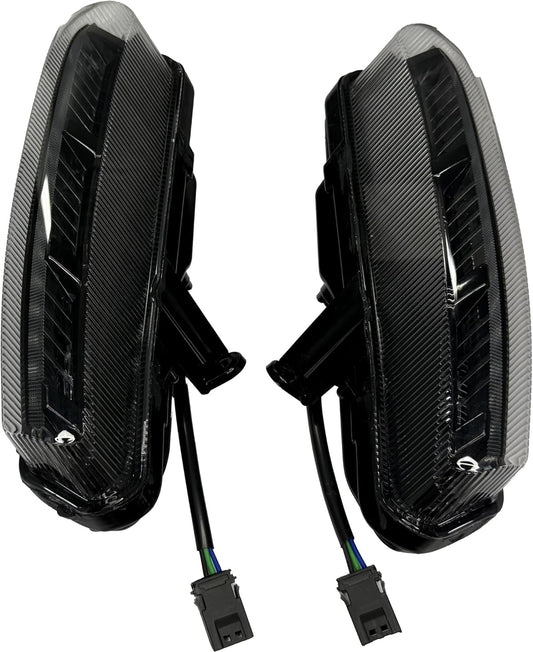 Matrix-Style LED Fog Lamps, Auxiliary Lights with DRL&Turn Signals for 23.5-later CVO Models 2024-up Road Glide Street Glide added new Fairing Lowers Accessories (DRL&TURN SIGNAL)