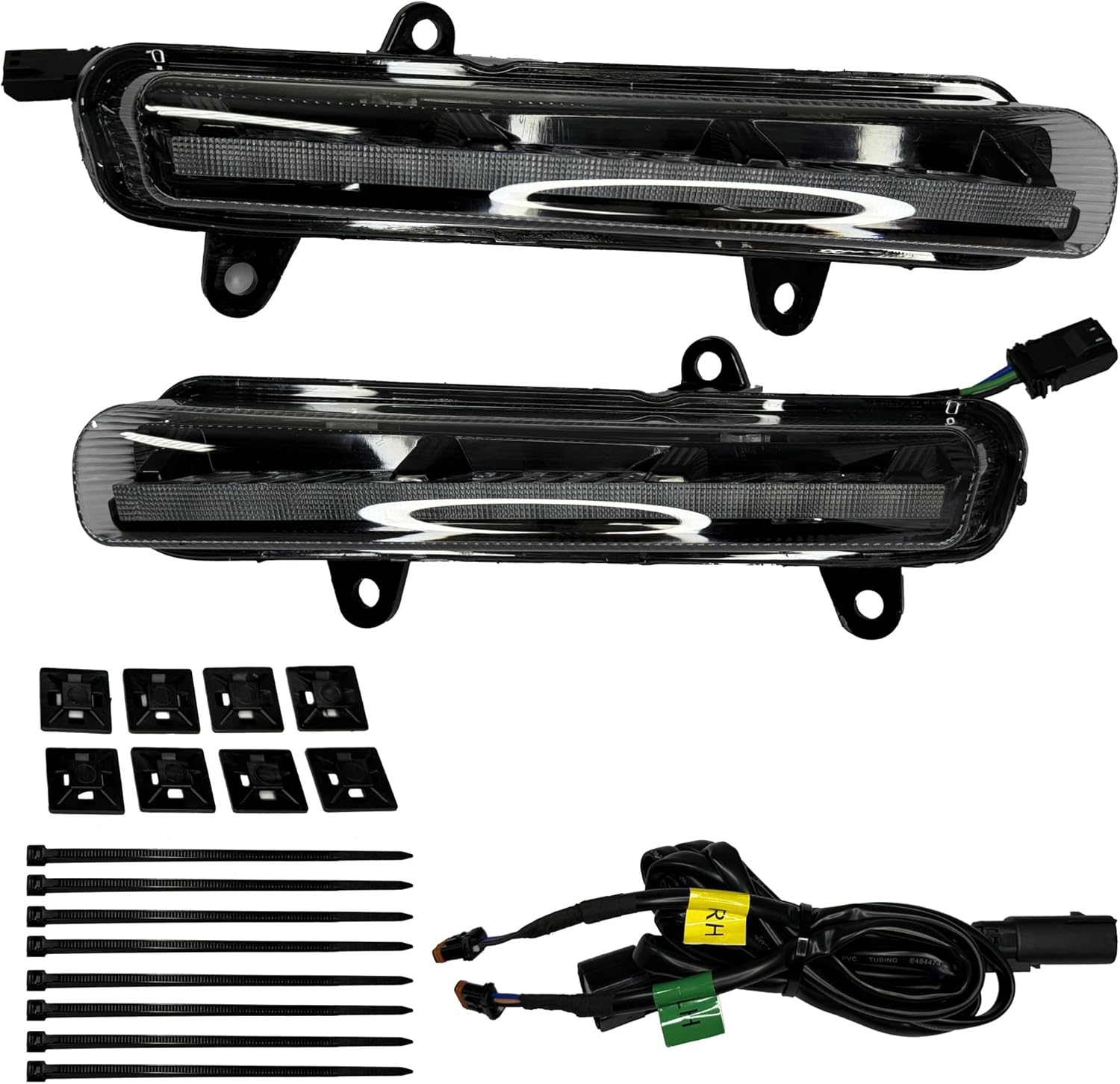 Matrix-Style LED Fog Lamps, Auxiliary Lights with DRL&Turn Signals for 23.5-later CVO Models 2024-up Road Glide Street Glide added new Fairing Lowers Accessories (DRL&TURN SIGNAL)