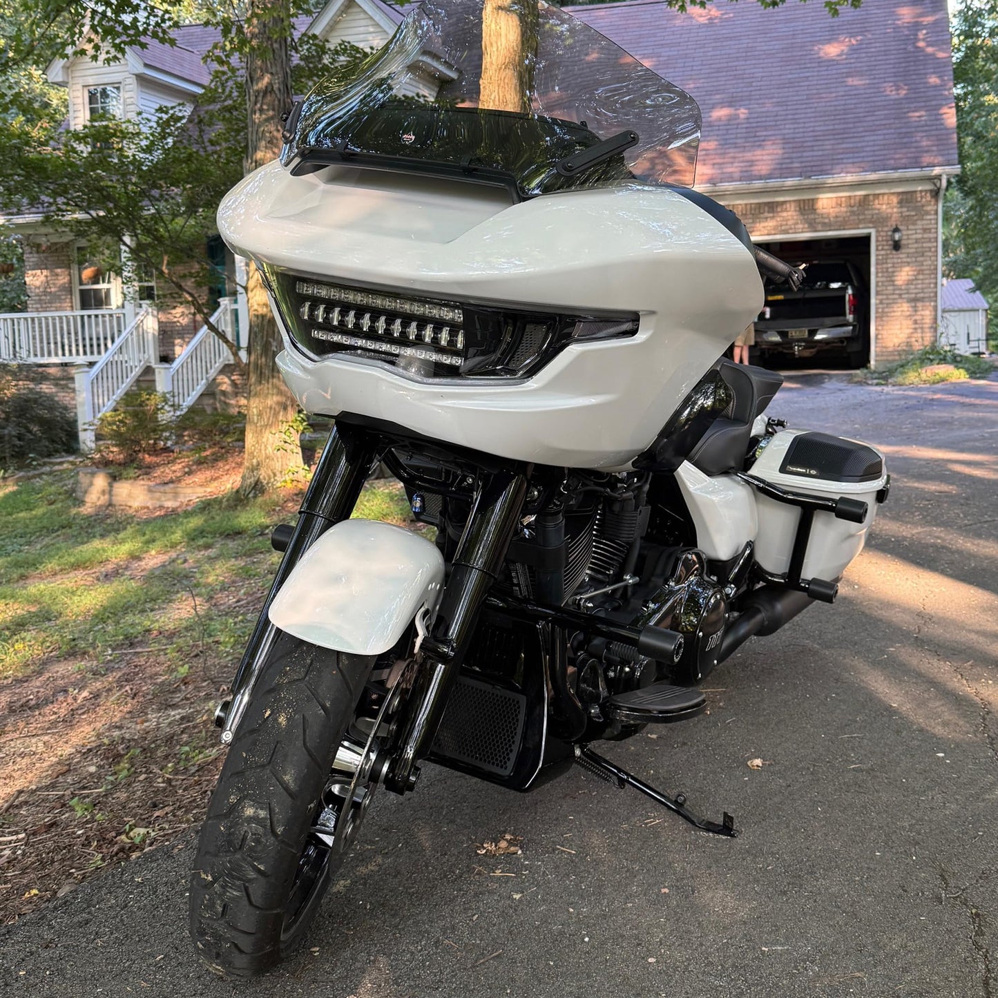 Matrix-Style LED Headlight for Harley 2023.5-up CVO Road Glide 2024-up Road Glide and FLTRXSTSE 2025 RR 131 （Blue Backlight